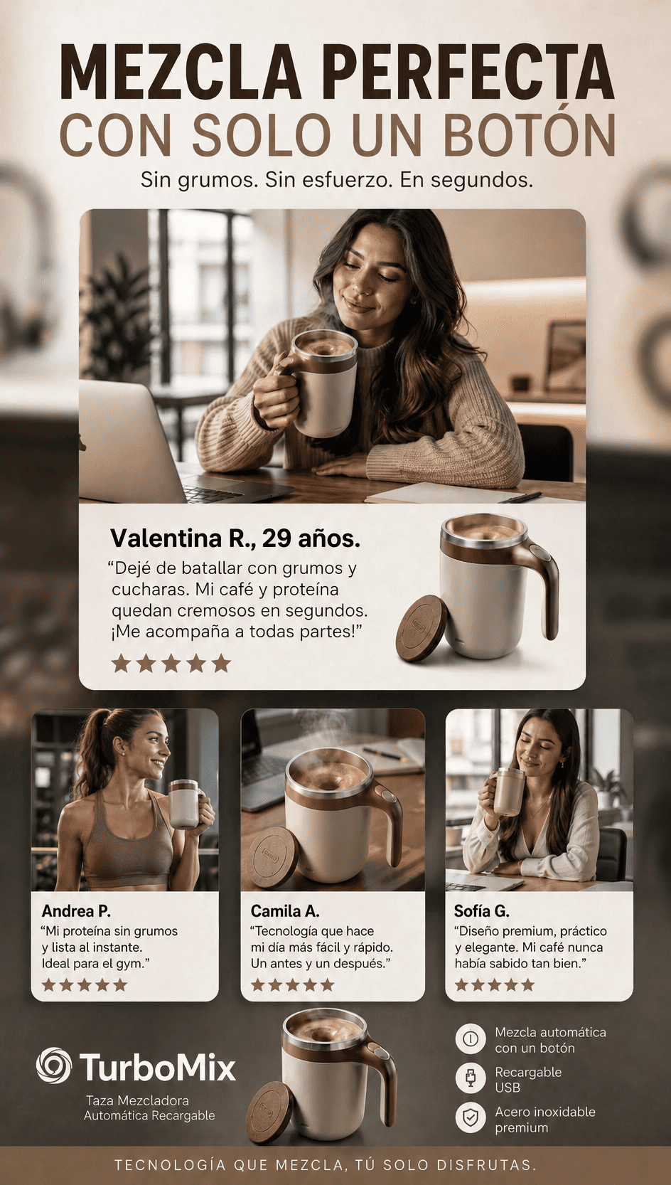Taza mezcladora TurboMix Pro®
