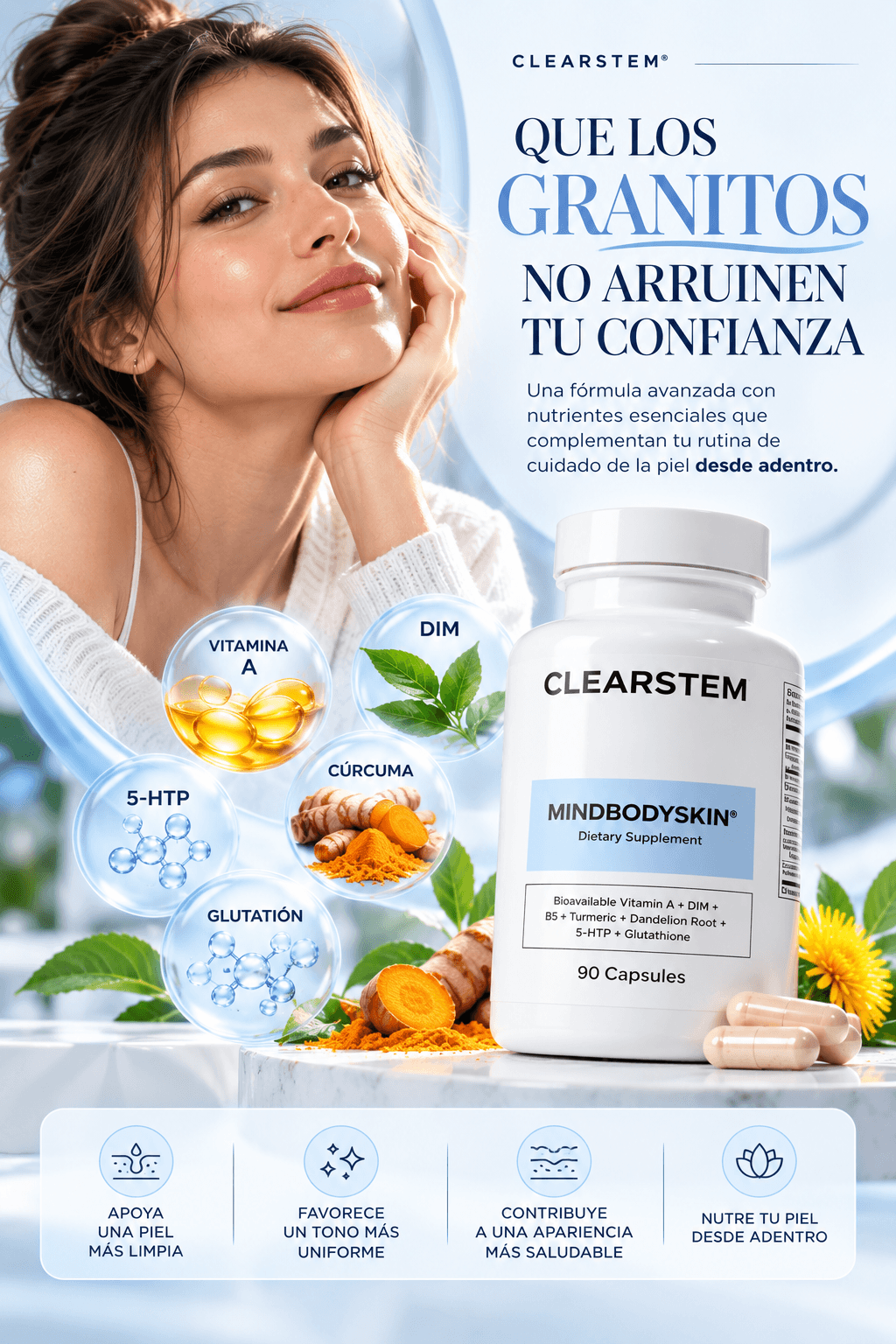 CLEARSTEM MINDBODYSKIN | 90 CÁPSULAS
